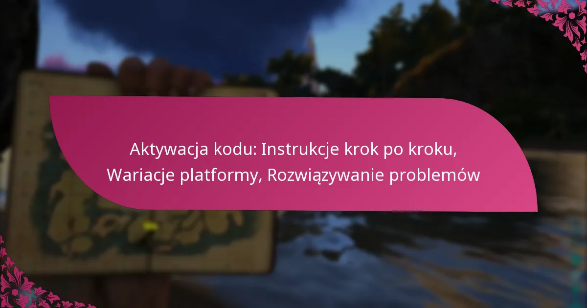Aktywacja kodu: Instrukcje krok po kroku, Wariacje platformy, Rozwiązywanie problemów