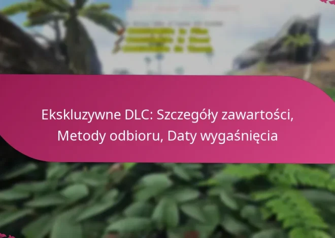 Ekskluzywne DLC: Szczegóły zawartości, Metody odbioru, Daty wygaśnięcia