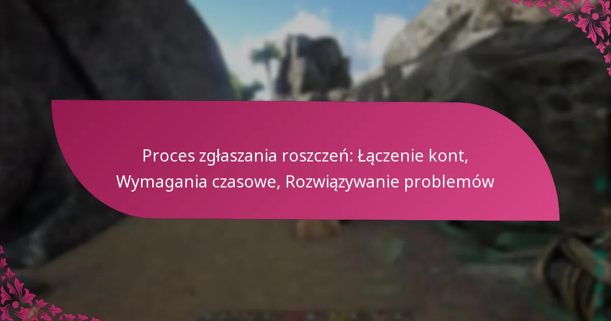 Proces zgłaszania roszczeń: Łączenie kont, Wymagania czasowe, Rozwiązywanie problemów