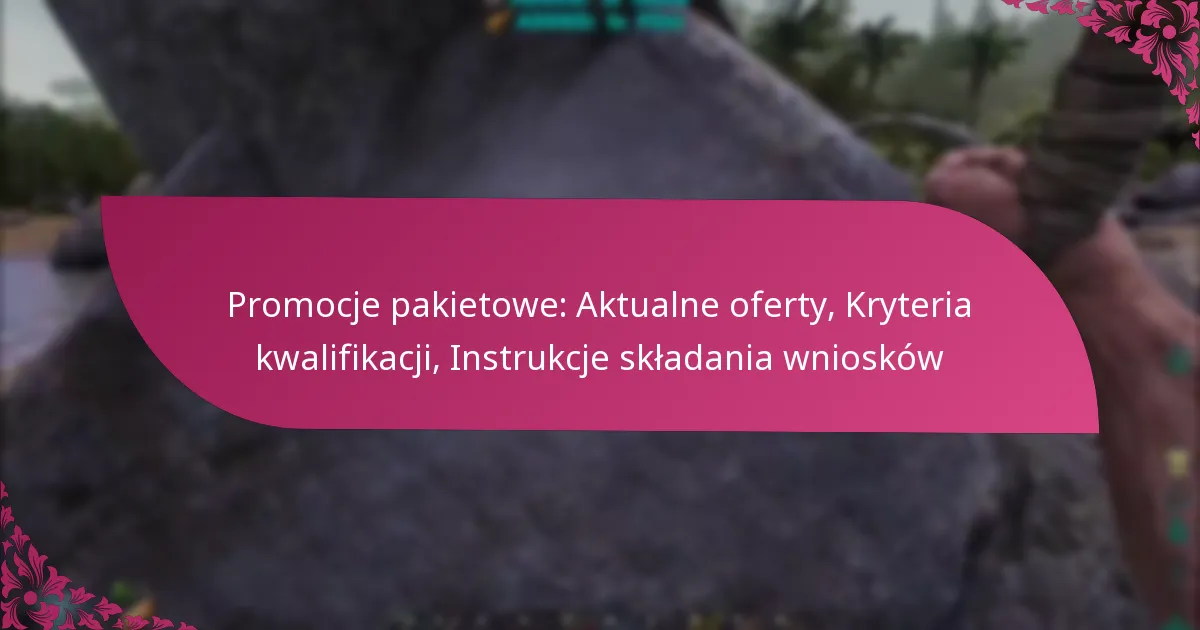 Promocje pakietowe: Aktualne oferty, Kryteria kwalifikacji, Instrukcje składania wniosków