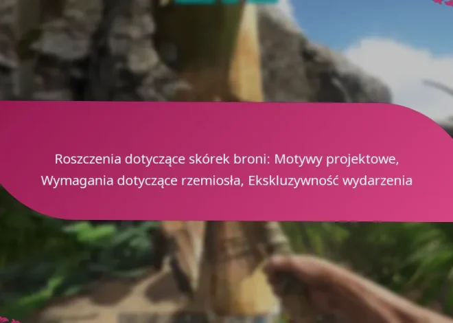 Roszczenia dotyczące skórek broni: Motywy projektowe, Wymagania dotyczące rzemiosła, Ekskluzywność wydarzenia