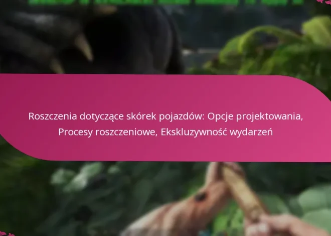 Roszczenia dotyczące skórek pojazdów: Opcje projektowania, Procesy roszczeniowe, Ekskluzywność wydarzeń