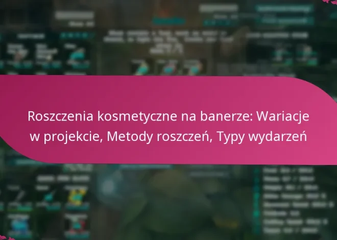 Roszczenia kosmetyczne na banerze: Wariacje w projekcie, Metody roszczeń, Typy wydarzeń