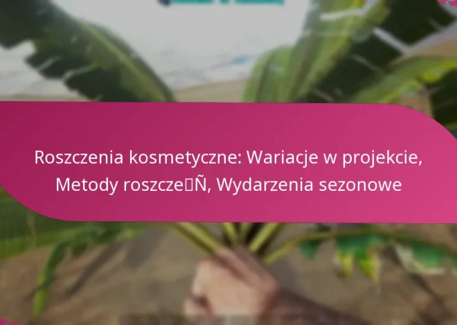 Roszczenia kosmetyczne: Wariacje w projekcie, Metody roszczeń, Wydarzenia sezonowe