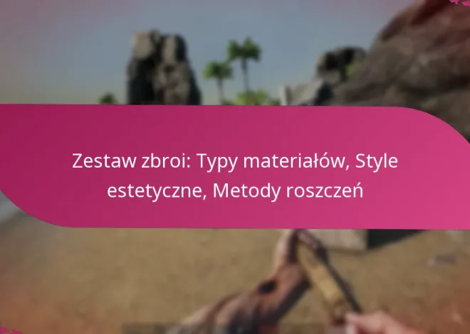 Zestaw zbroi: Typy materiałów, Style estetyczne, Metody roszczeń