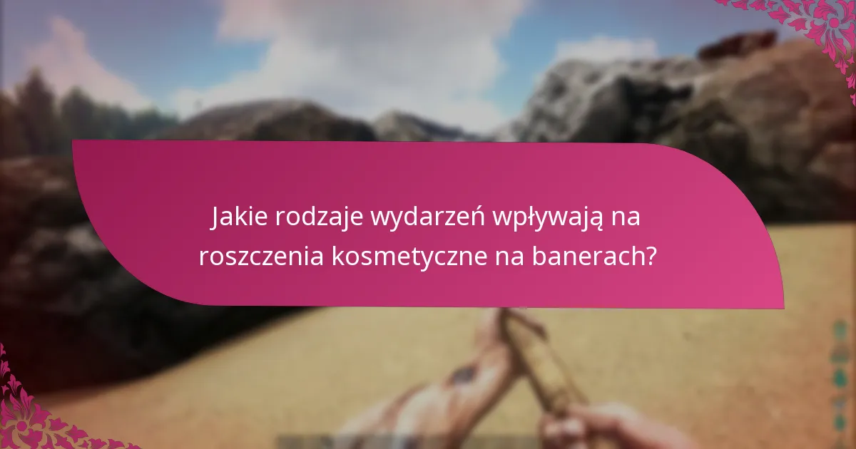 Jakie rodzaje wydarzeń wpływają na roszczenia kosmetyczne na banerach?