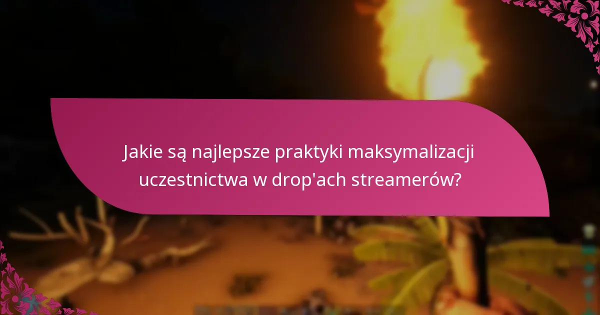 Kiedy odbywają się wydarzenia związane z drop’ami streamerów?
